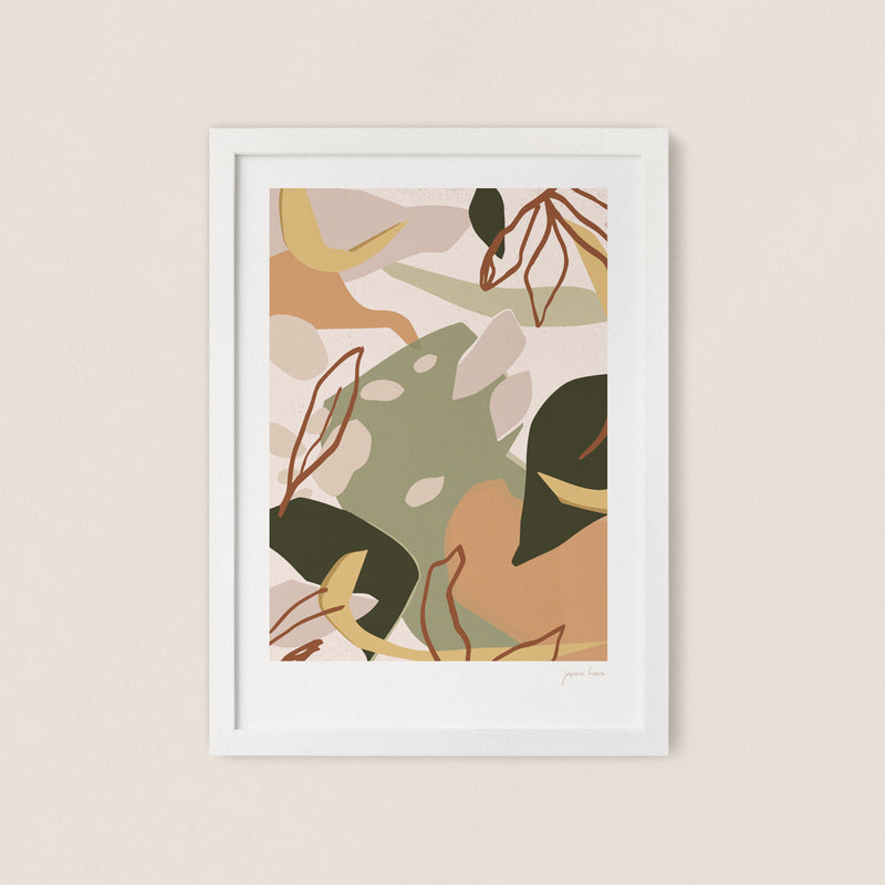 abstract botanical art prints nz jasmine kroeze