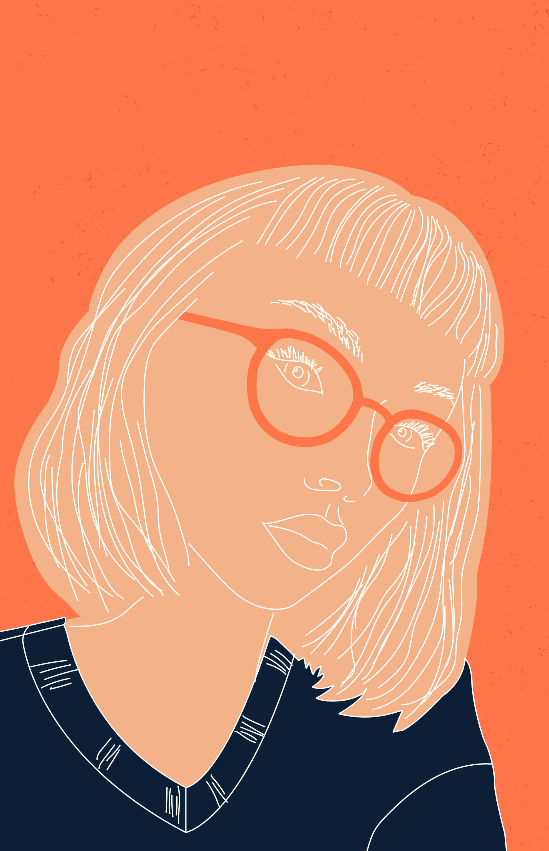 glasses girl digital illustration new zealand