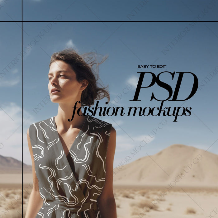 PSD Dress Mockup - Fashion Campaign Style