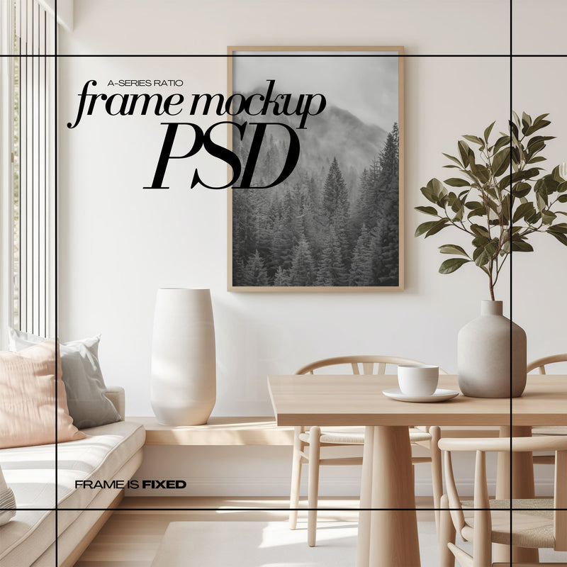 DIN A1 Frame Mockup PSD Vertical Frames Mock up for Art