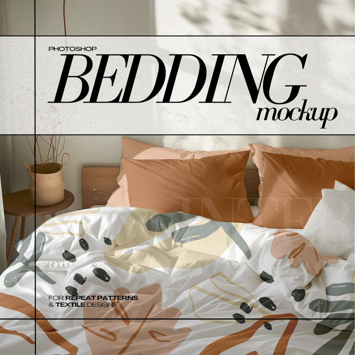 PSD Bedding Mockup Duvet Cover for Bed Set